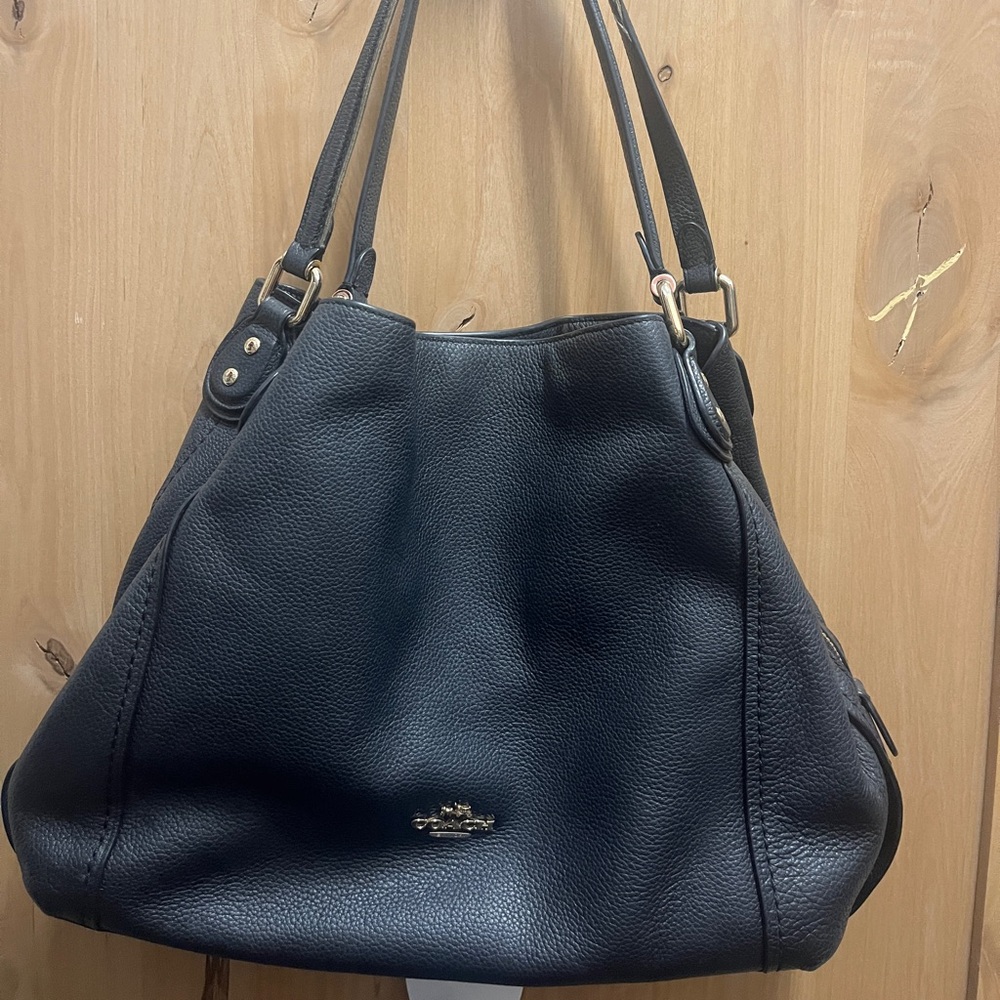 Coach Black Leather Shoulder Bag